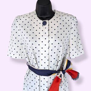 🍁Vintage Braemar Petites Polka Dot Dress